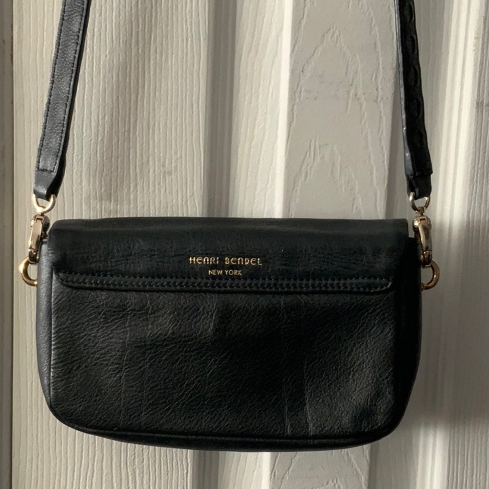Henri Bendel Black Leather Crossbody